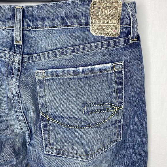 Vtg CHIP & PEPPER Y2K Jeans The 4 Creeping Low Rise Bootcut Denim Women 26 Blue - Picture 7 of 12